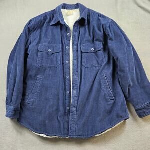 Outdoor Outfitters Corduroy Shirt Jacket Shacket Mens L Oversized Sherpa Lined